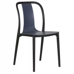 Стул обеденный DOBRIN ADAM (черный/серо-голубой)