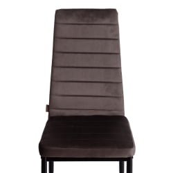 Стул Easy (mod. JSC02-1) металл, флок, 41 х 52 х 96 см, Dark grey (темно-серый) HLR24 / черный