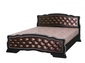 Кровать из массива Карина-10 200х160 Орех темный Бриллиант