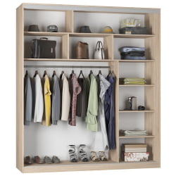 Шкаф-купе B-220х200х60-1(Графит-D7D8D7)