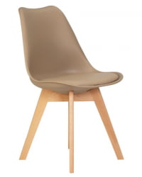 Стул обеденный DOBRIN JERRY SOFT (ножки светлый бук, цвет сиденья бежевый (GR-03)) 4 шт