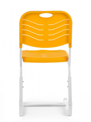 Стул ученический регулируемый пластиковый (рост 5-7) Желтый