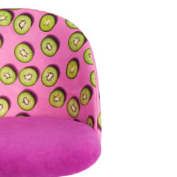 Кресло МЕЛОДЙ ткань/флок, фиолетовый, Ботаника 06 киви/138 / MELODY Botanica kiwi/138