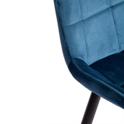 Стул ABRUZZO ( mod. 8060 ) металл/вельвет, 52 х 63 х 85 см, синий (HLR 63)/черный