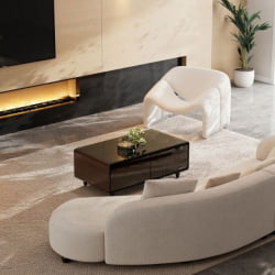 Умный кофейный столик с холодильником EUREKA TB135, Walnut+Black