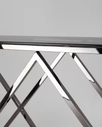 Консоль ИНСИГНИЯ 115x30 Темный хром стекло smoke