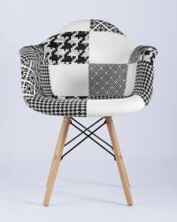 Кресло Еамес в стиле пэчворк Черно-белое / Eames