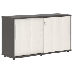 Шкаф с дверьми-купе ЕДИС ЕЛC 1343 Ясень Траун Белый Мокко / EDIS ELC