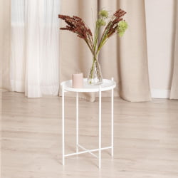 Столик журнальный TAVETT / 1 шт. в упаковке металл, 37,6*37,6*52 см, белый