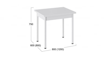 Стол обеденный Родос Тип 2 с опорой d40 Белый муар, Белый
