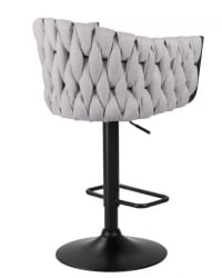 Стул барный DOBRIN LEON (серая ткань (LAR 275-17)) 2 шт