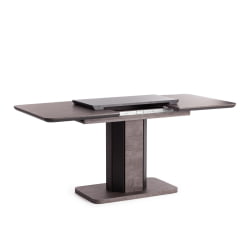 Большой обеденный стол SKAT ЛДСП/МДФ, 120-160х80х75 см, Оникс/Графит