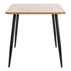 Обеденный стол PLUTO ЛДСП/металл, 120x80x77 см, Дуб вотан/Черный