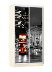 Шкаф-купе двухдверный Экспресс Дуо 1200х2400h Лондон/Дуб сонома