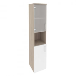 Шкаф высокий узкий левый ONIX O.SU-1.4(L) Дуб Аттик/Белый