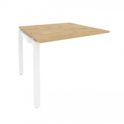 Проходной наборный элемент переговорного стола ОНИКС О.МП-НПРГ-1 Тиквуд Светлый/Белый / ONIX O.MP-NPRG-1