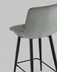 Стул полубарный Джанго велюр Серый