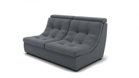 Диван Монако-1 (ЗР) Цвет фасада: Серый; Тип: Прямой; Материал фасада: Металл/Велюр