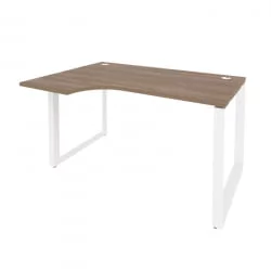 Стол эргономичный левый на О-образном м/к ОНИКС О.МО-СА-2Л Дуб Аризона/Белый / ONIX O.MO-SA-2L