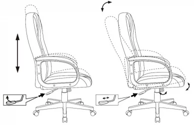 Кресло руководителя Бюрократ T-898/415-BLUE Синий 38-415