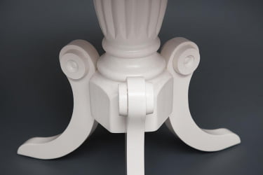 Круглый стол MEEN ( MO-ET ) дерево гевея/мдф, 59х59х55см, ivory white (слоновая кость 2-5)