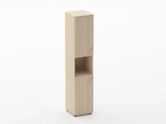 Шкаф высокий закрытый с нишей Глассй 6.19.11Л Орех / Glassy