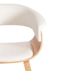 Стул VIMTA (mod.8021) дерево / экокожа, 69х56х77 см, натуральный/белый