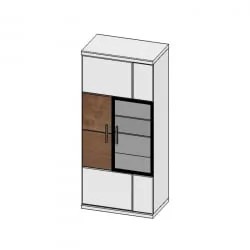 Шкаф-витрина навесной Корано Бм.Кор-11 левый Ольха