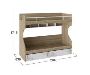Детская кровать с бортиком Оксфорд ТД-139.11.01 Ривьера Белый с рисунком