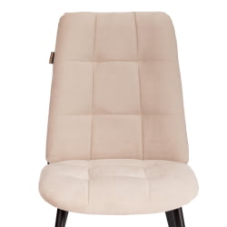 Металлический стул Asti велюр, молочный/черный, (Porsche 2)