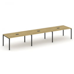 Стол переговорный (3 столешницы) CONCEPT CN.PRG-034 Дуб Винченцо Черный