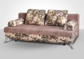 Диван на ножках Комфорт рогожка в1 вензель серый 282-1