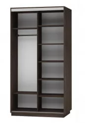 Шкаф-купе двухдверный Экспресс Дуо Комби 1200х2400h Венге