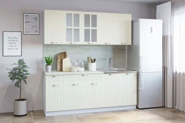 Гарнитур кухонный ПРОВАНС В 1 (накладная мойка) реалвуд безе