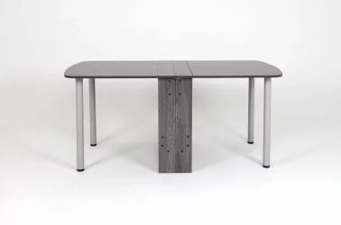 Раздвижной овальный стол Оригами Ясень черный