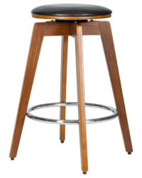 Табурет полубарный DOBRIN TOM 66 (цвет черный глянец PU ABD 002) 2 шт