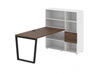 Рабочая станция EDIS EVRST 1215 Дуб Денвер темный Черный Белый