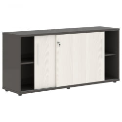 Шкаф с дверьми-купе EDIS ELC 1643 Ясень Траун Белый Мокко