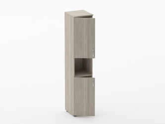 Шкаф высокий закрытый с нишей Glassy 6.19.11Л Дуб сантана светлый