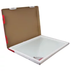 Доска магнитно-маркерная стеклянная BRAUBERG 60х90 см Белая