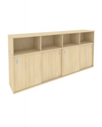 Шкаф-купе приставной Metal System Б.ШК-4 Акация/Серый