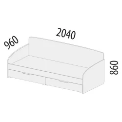 Детская кровать с бортиком Аляска 501.11