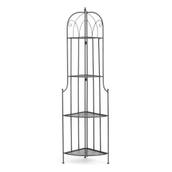 Этажерка угловая Secret De Maison Nicole (PL08-10338) стальной сплав, черный, 48х33х159 см