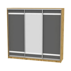 Шкаф-купе B-220х235х60-1(ДВ-Графит-D9D10D9)