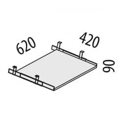 Выдвижная панель для клавиатуры Альфа 64.25 Дуб Кронберг