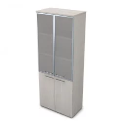 Шкаф высокий со стеклом GLOSS LINE 9НШ.005.19 Ivory