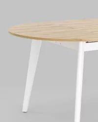 Стол раздвижной Rondo 100-135 Дуб/белый