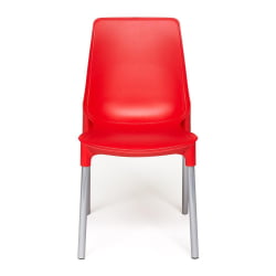 Стул GENIUS (mod 75) металл/пластик, 46x56x84cм, красный/ножки хром