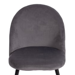 Стул MONRO (mod. 5144) металл/вельвет, 51x56x84 см, серый (HLR 21)/черный