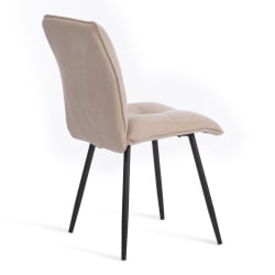 Стул обеденный Sweet флок , 46х55х88, бежевый/черный, 7